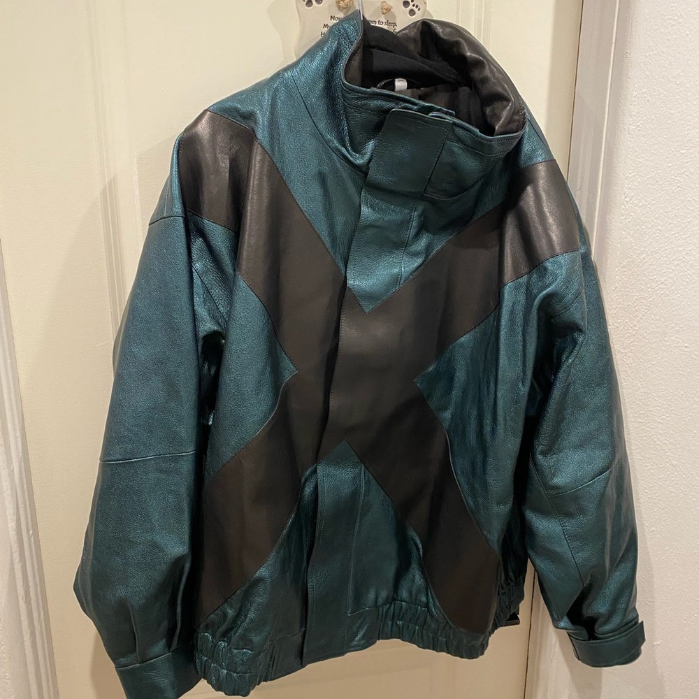 $6,380 BURBERRY Goat Leather Metallic Jacket